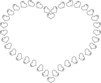 Heart Shaped Border Little Hearts Coloring Book Colouring Sheet ...
