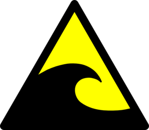 Tsunami Hazard Sign clip art - vector clip art online, royalty ...