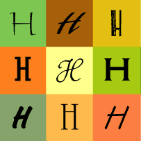 The Letter H - Fonts.