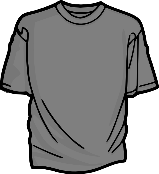 T-shirt-gray Clip Art - vector clip art online ...