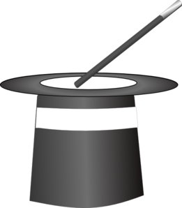 Black & White Magic Hat clip art - vector clip art online, royalty ...