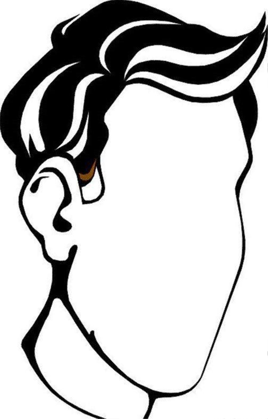 face of a man Colouring Pages (page 2)
