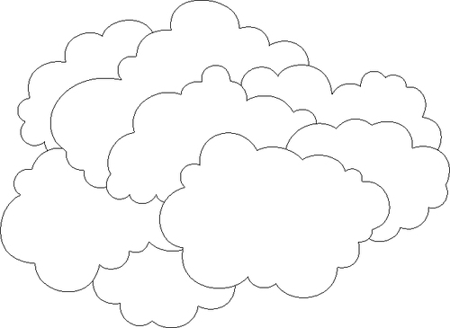 clouds in the sky Colouring Pages