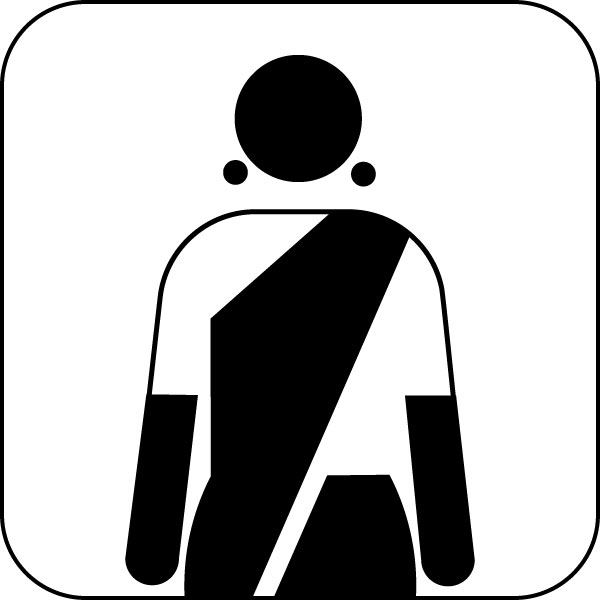 Lady, Woman in Saree - Sign, Symbol, Image, Graphics for Way ...