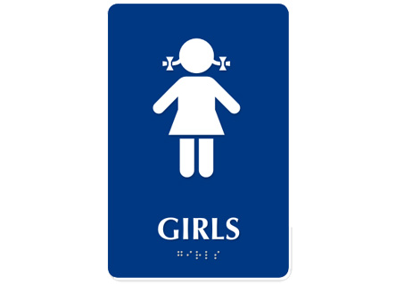 ADA Braille Woman Restroom Symbol - Exit Sign Warehouse