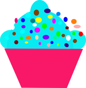 Polka Dot Cupcake clip art - vector clip art online, royalty free ...