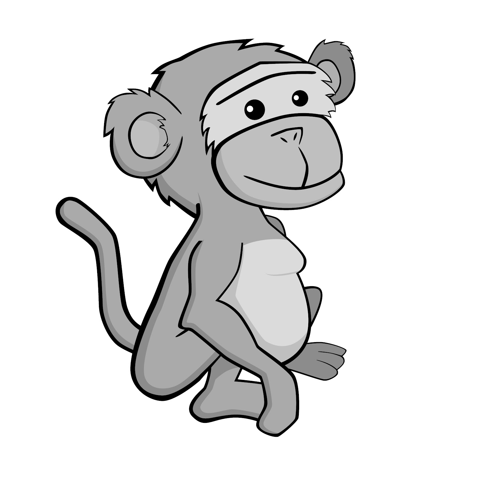 Monkey black and white hanging monkey clipart black and white free ...