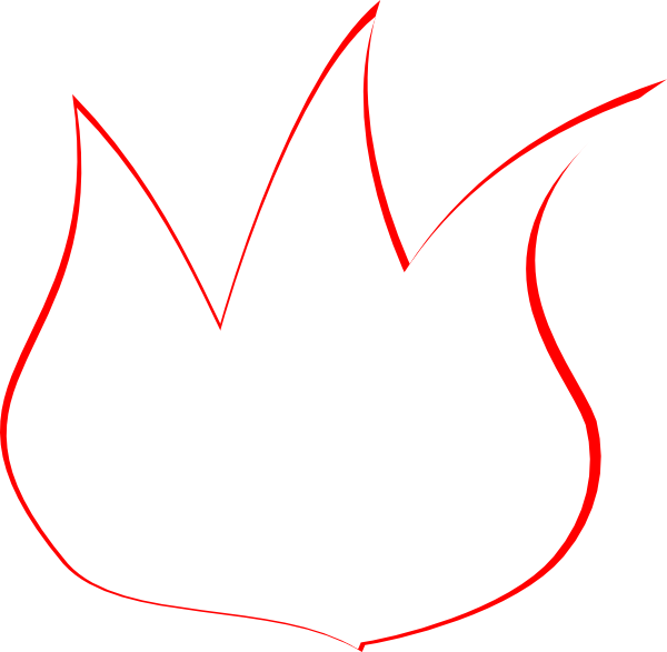 Flame Outline clip art - vector clip art online, royalty free ...