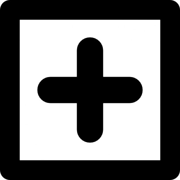 Plus sign in a square Icons | Free Download