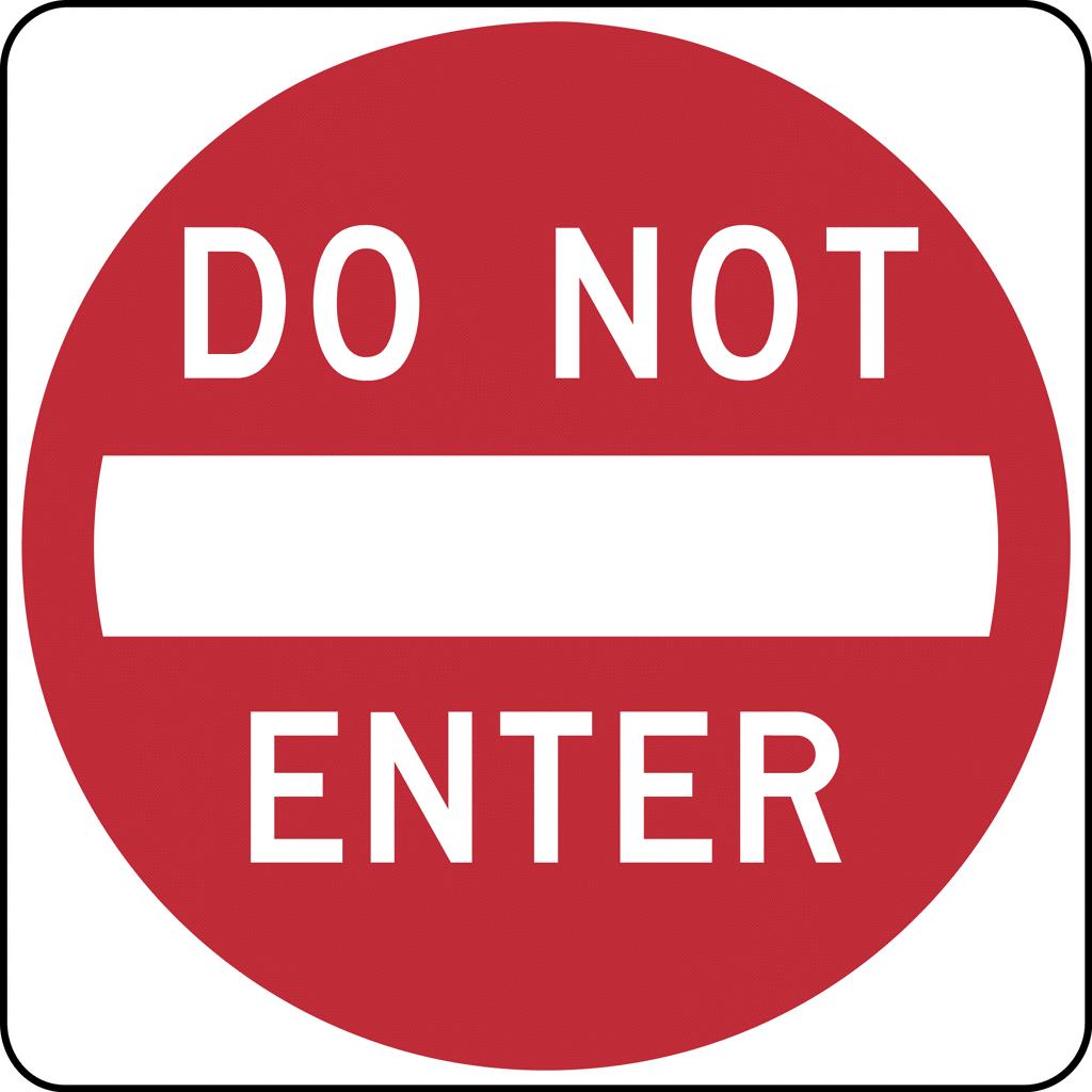 Do Not Enter Clipart
