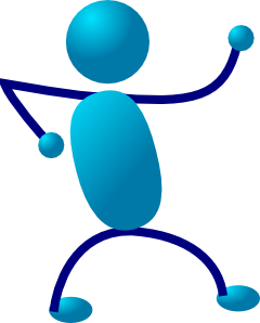 Stick Man Blue Med | Free Images - vector clip art ...