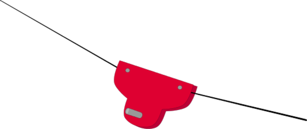 Zip line - vector Clip Art