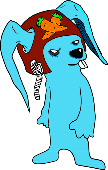 Blue Bunny Clip Art - vector clip art online, royalty ...