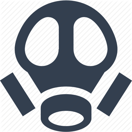 Accident, danger, disaster, firefighter, gas mask, toxic icon ...