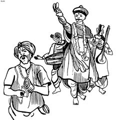 Folk Dances of India Coloring Pages, Indian Classical Kathakali ...