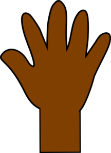 Brown Hand Print Clip Art - vector clip art online ...