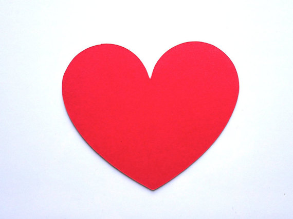 Heart Die Cut Bulk Cut Out Hearts Card Stock by CollectandDesign