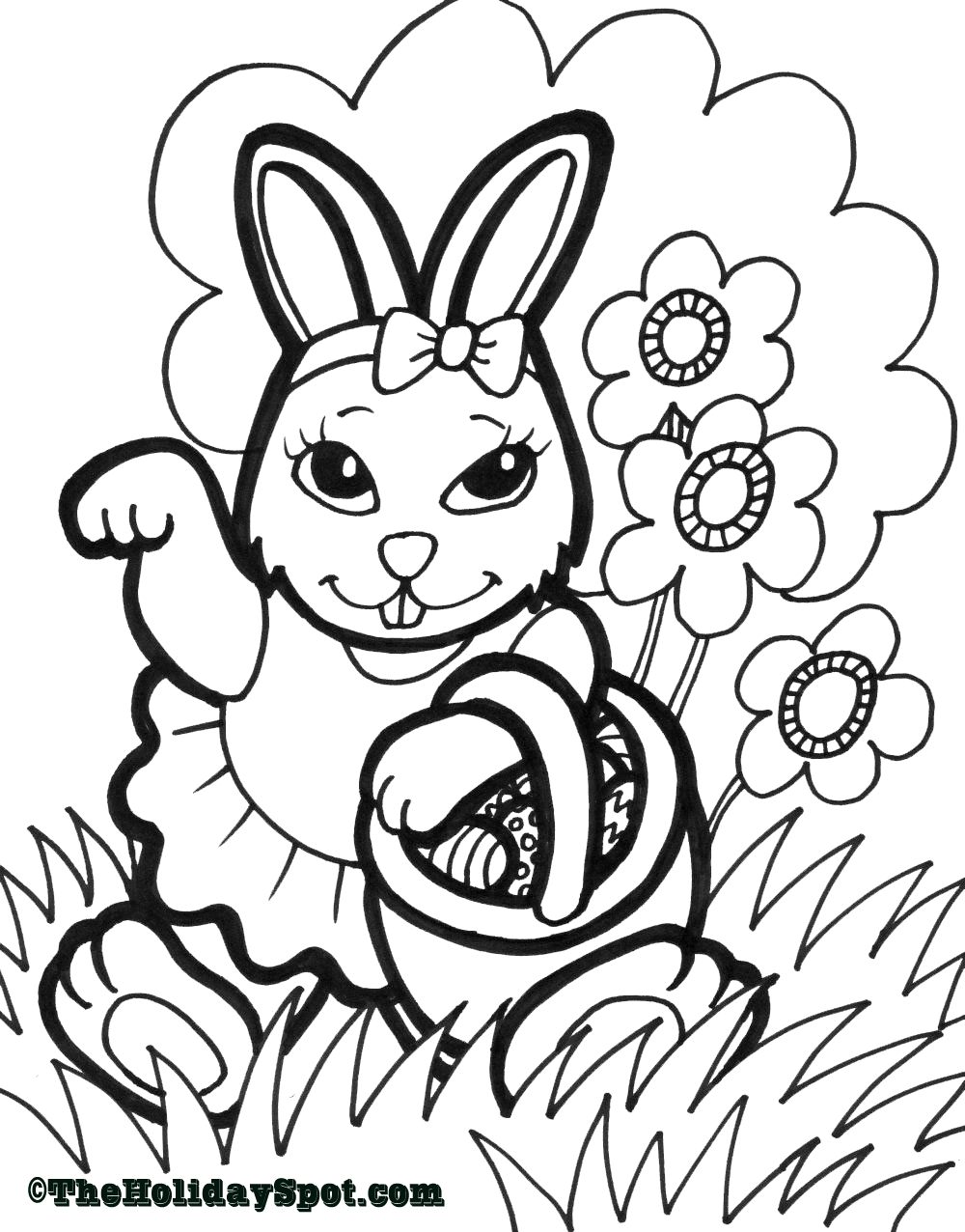 Easter Coloring Page! Print and Color!