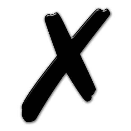 X mark clipart black and white