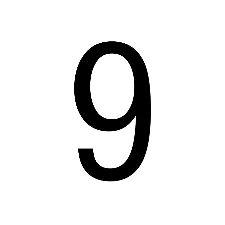 Black PVCu Die Cut House Number 9 | Departments | DIY at B&Q