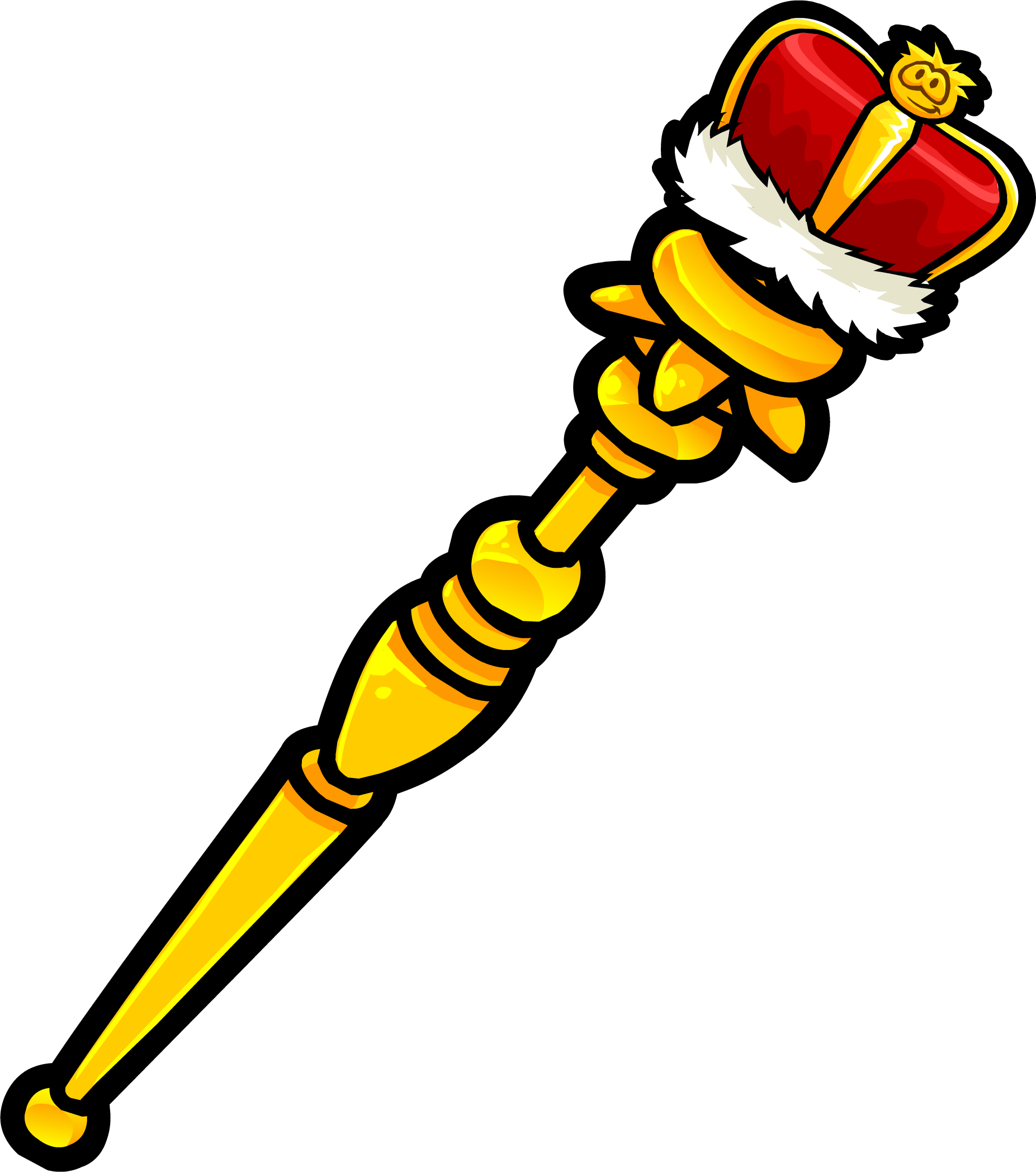 Royal blue king crown and sceptor clipart