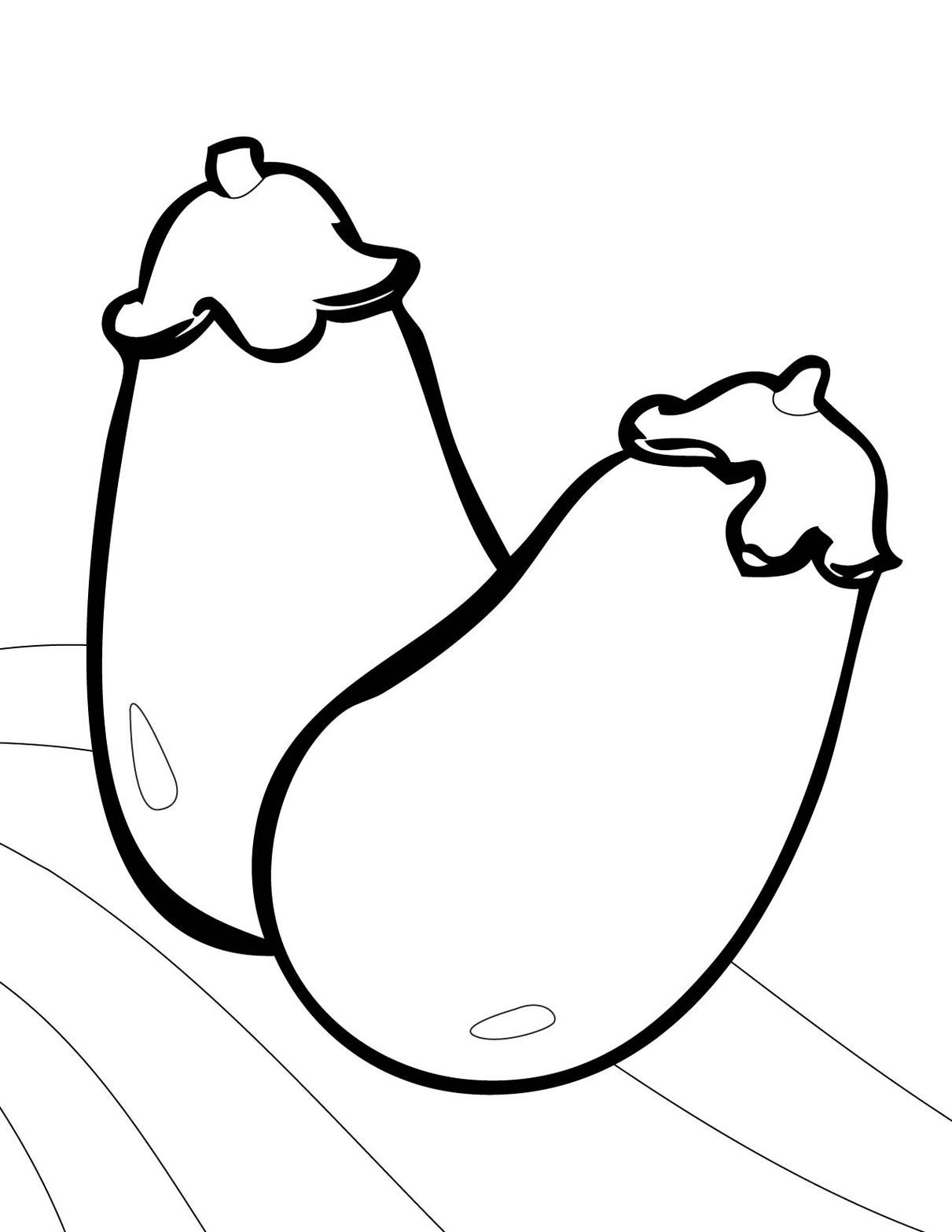 Brinjal Outline Clipart - Free to use Clip Art Resource