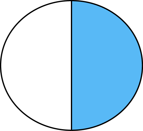Math Fraction Half Clip Art - Math Fraction Half Vector Image