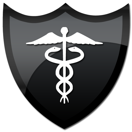 Caduceus black shield clipart image - ipharmd.