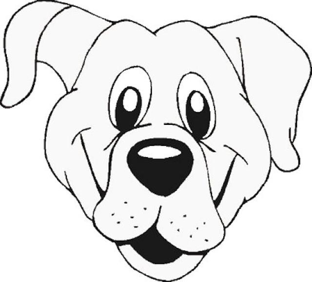 Best Photos of Dog Face Outline Template - Cartoon Dog Face Clip ...
