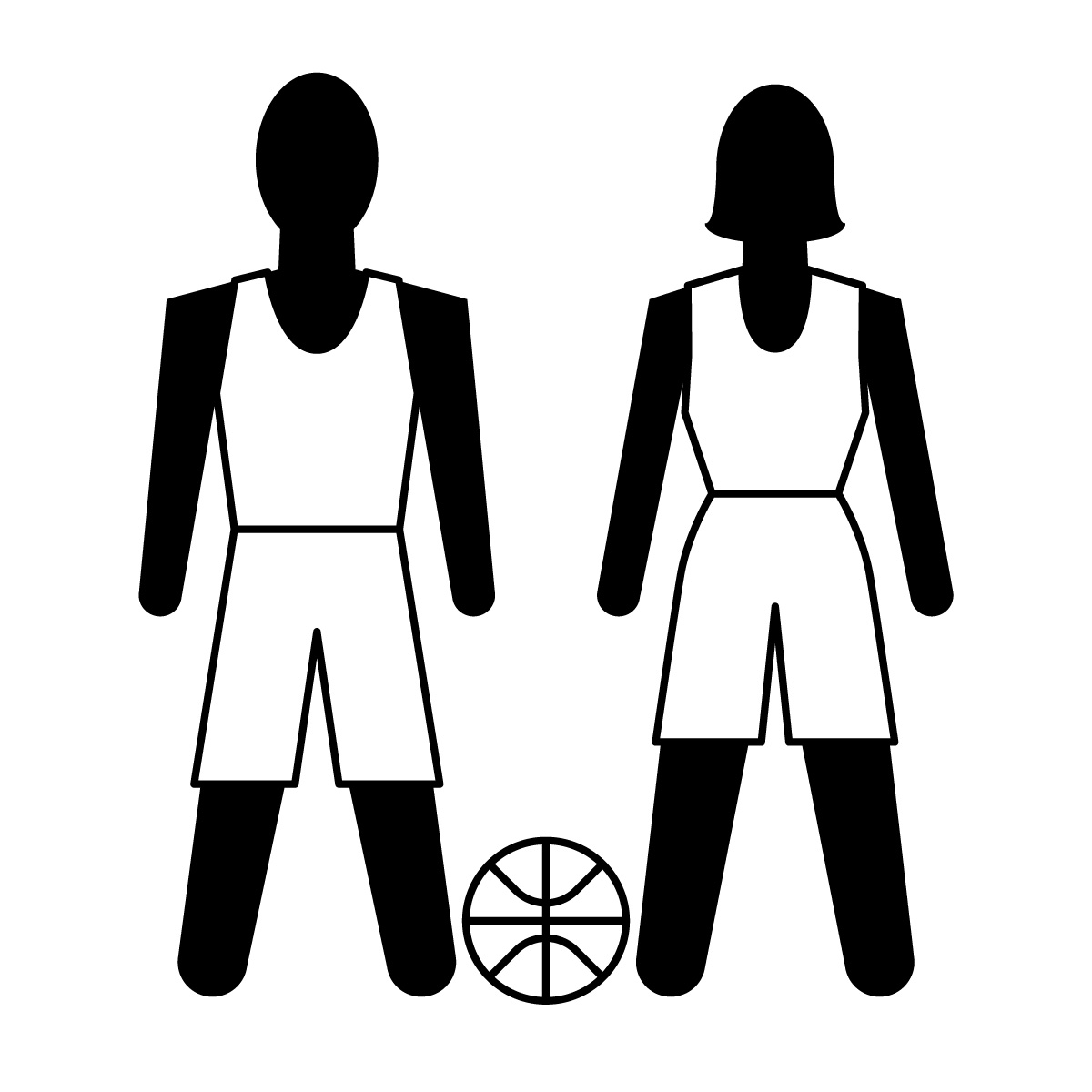 Basketball player black and white clip art - Basketball player ...