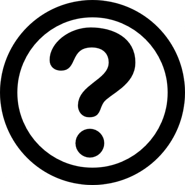 Question mark in a circle outline Icons | Free Download