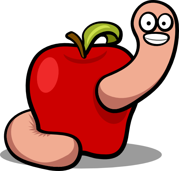 Aj Apple Worm clip art Free Vector