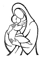 Mary-and-Jesus-line-drawing- ... - ClipArt Best - ClipArt Best