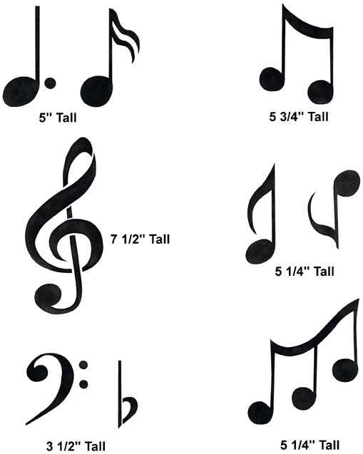 Stencil Musical Notes Printable - ClipArt Best