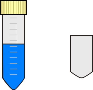 Falcon Test Tube With Blue Nutrient Media Clip Art ...