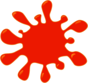 Red Blood Splat Clip Art - vector clip art online ...