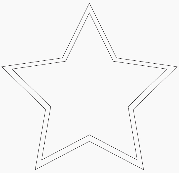the star and we started tracing it on the back side of our felt. We traced two stars on each piece of felt. Then, Chloe and Willow cut out all the stars.