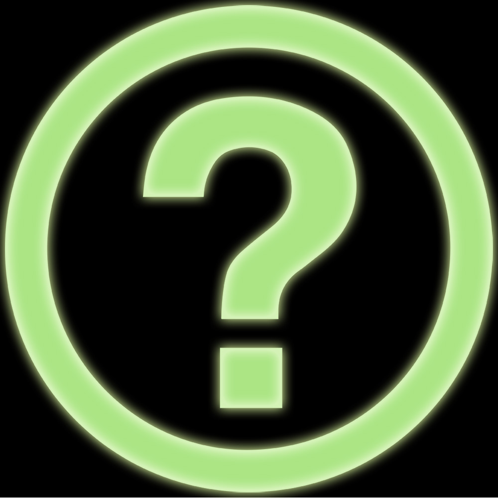 Question Mark Decal Sticker #413 (glow in the dark)