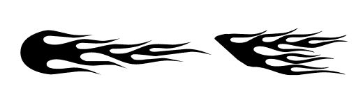 Vehicles Tribal Flames Clipart | Dingbat by Fontsi.com