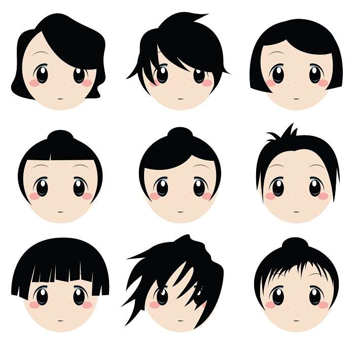 Short Hair Cartoon Girl - ClipArt Best