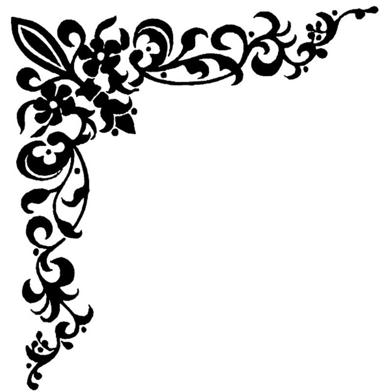 Wedding corner border clipart