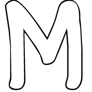letter m bubble Colouring Pages