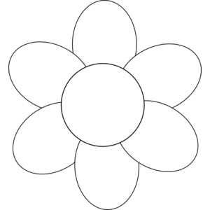 Sunflower Outline Clip Art