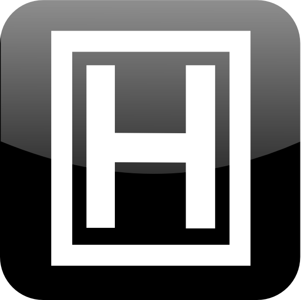 Letter H clip art Free Vector