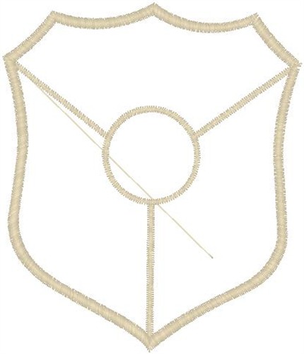 Fantasy Embroidery Design: Shield Outline from Hirsch
