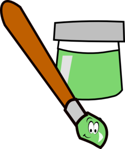 Cartoon Paintbrush Green Clip Art - vector clip art ...