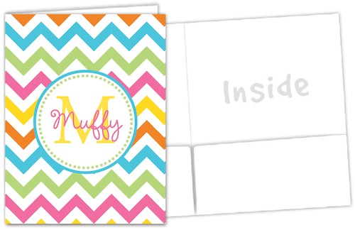 Bright Initial Pocket Folder