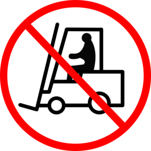 No Forklift Sign clip art - vector clip art online, royalty free ...