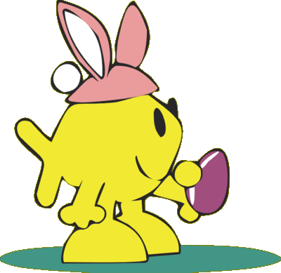 Easter Bunny | Easter Clip Art on Olive backdrop - Christart.