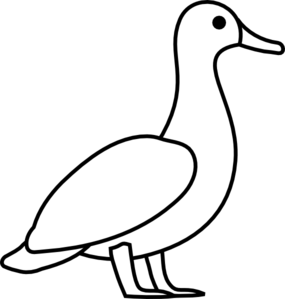 Duck Outline clip art - vector clip art online, royalty free ...